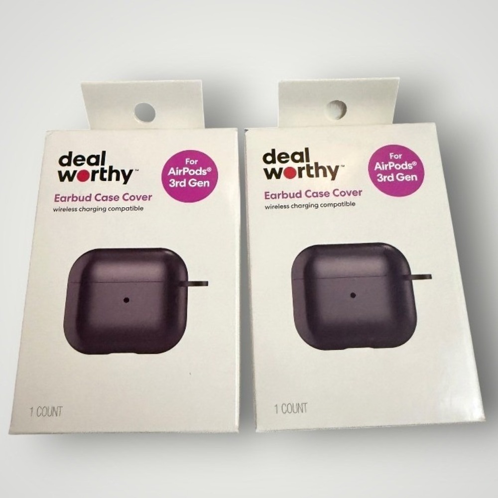 Dealworthy Earbud Case Cover 2 Pack Black AirPods 3rd Gen Wireless Compatible